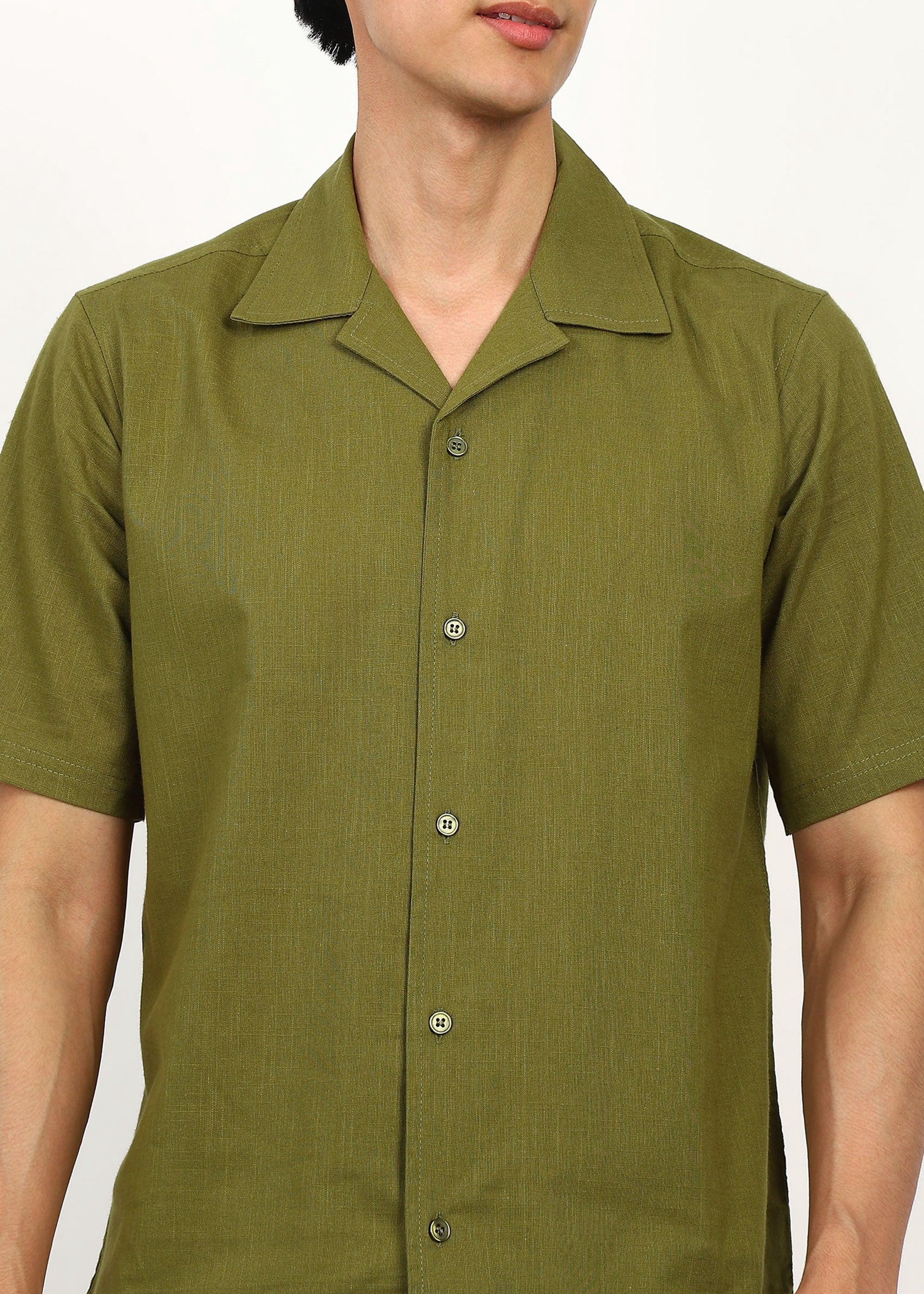 Fabmade Olive Ease Shirt | Grocsy