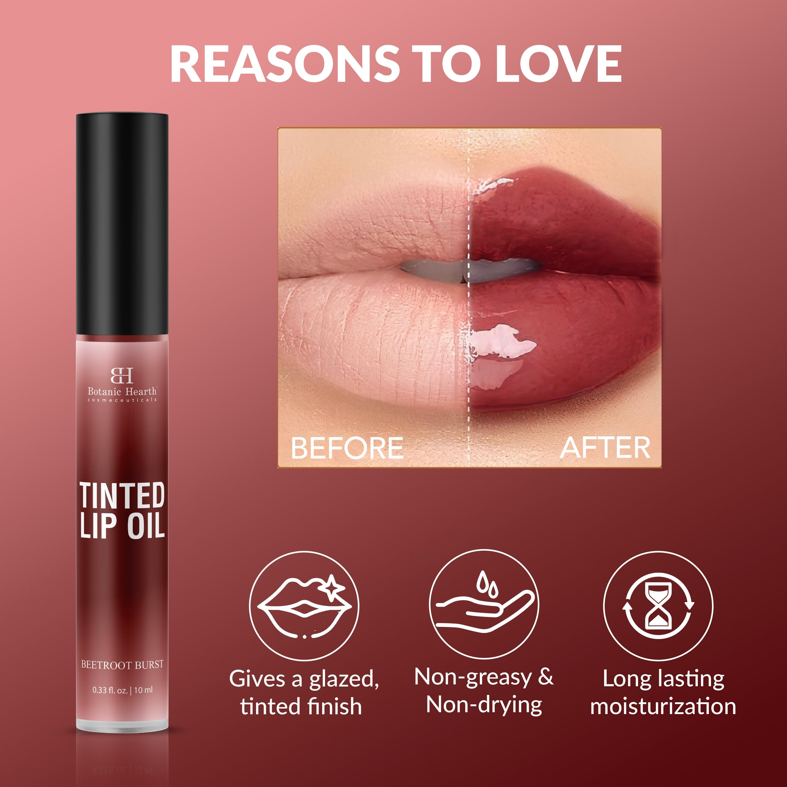 Botanic Hearth Tinted Lip Oil Moisturizing Lip Gloss Oil | Grocsy