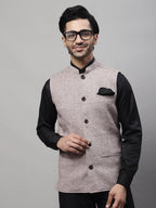 Even Apparels Men's Cream Pure Wool Nehru Jacket | Grocsy