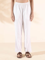trueBrowns White Cotton Shirt Co-ord Set | Grocsy