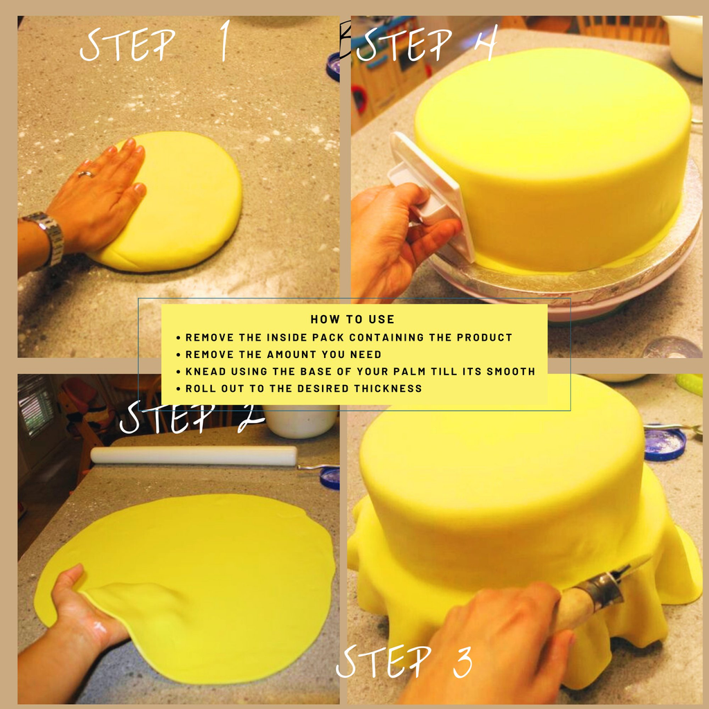 Confect Sunshine Yellow Fondant | Edible Sugarpaste | Grocsy
