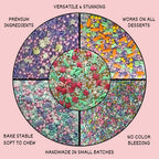 Confect Edible Sprinkles | Mix Red, Pink, Green & Yellow Pearls Pack of 5 (EAST 1) - 100Gms | Grocsy