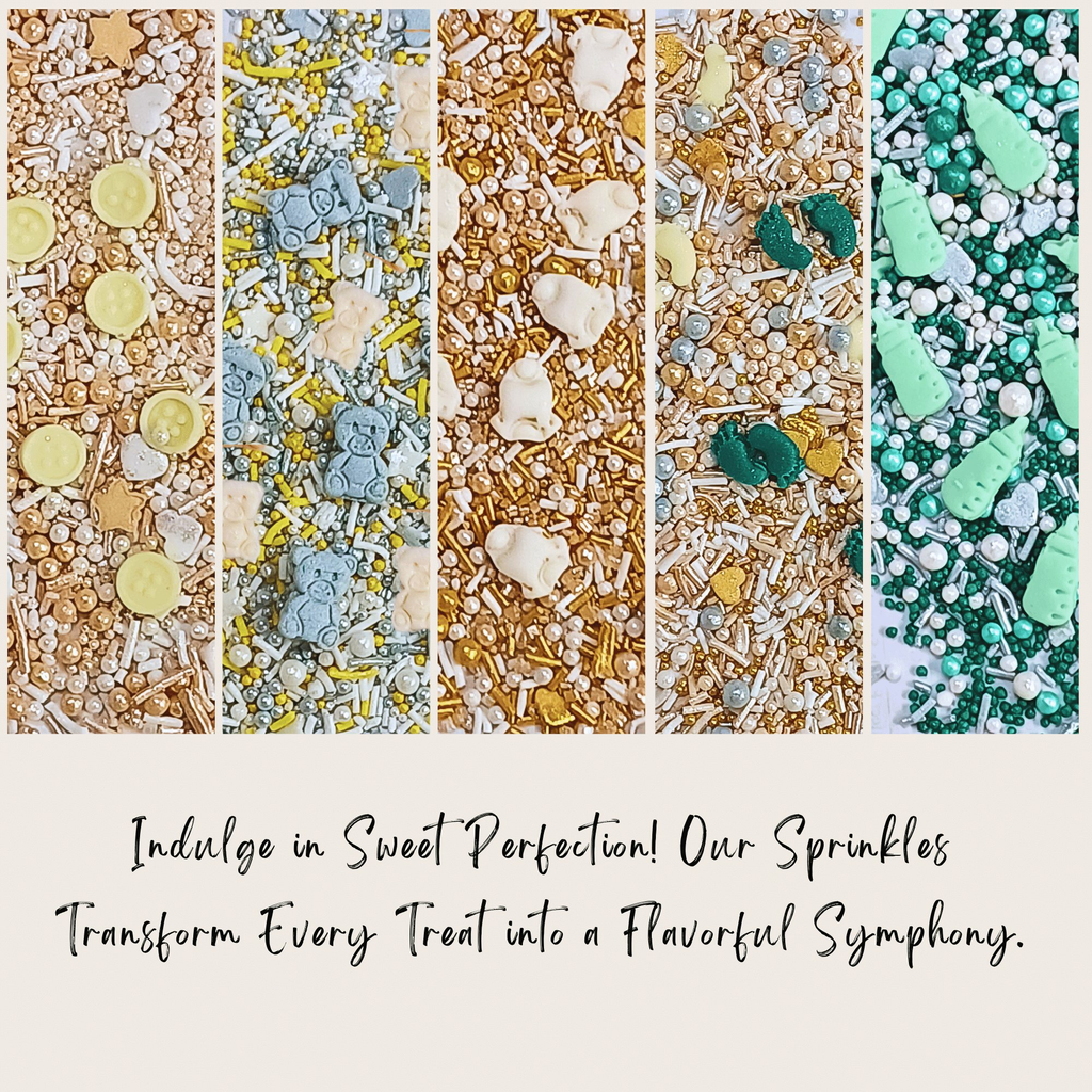 Confect Baby Shower Sprinkles | Birthday Sprinkles Pack of 5 (BABY SHOWER -06	) | Grocsy
