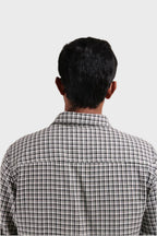 Xkind White Textured Checks Overshirt/ Shirt | Grocsy