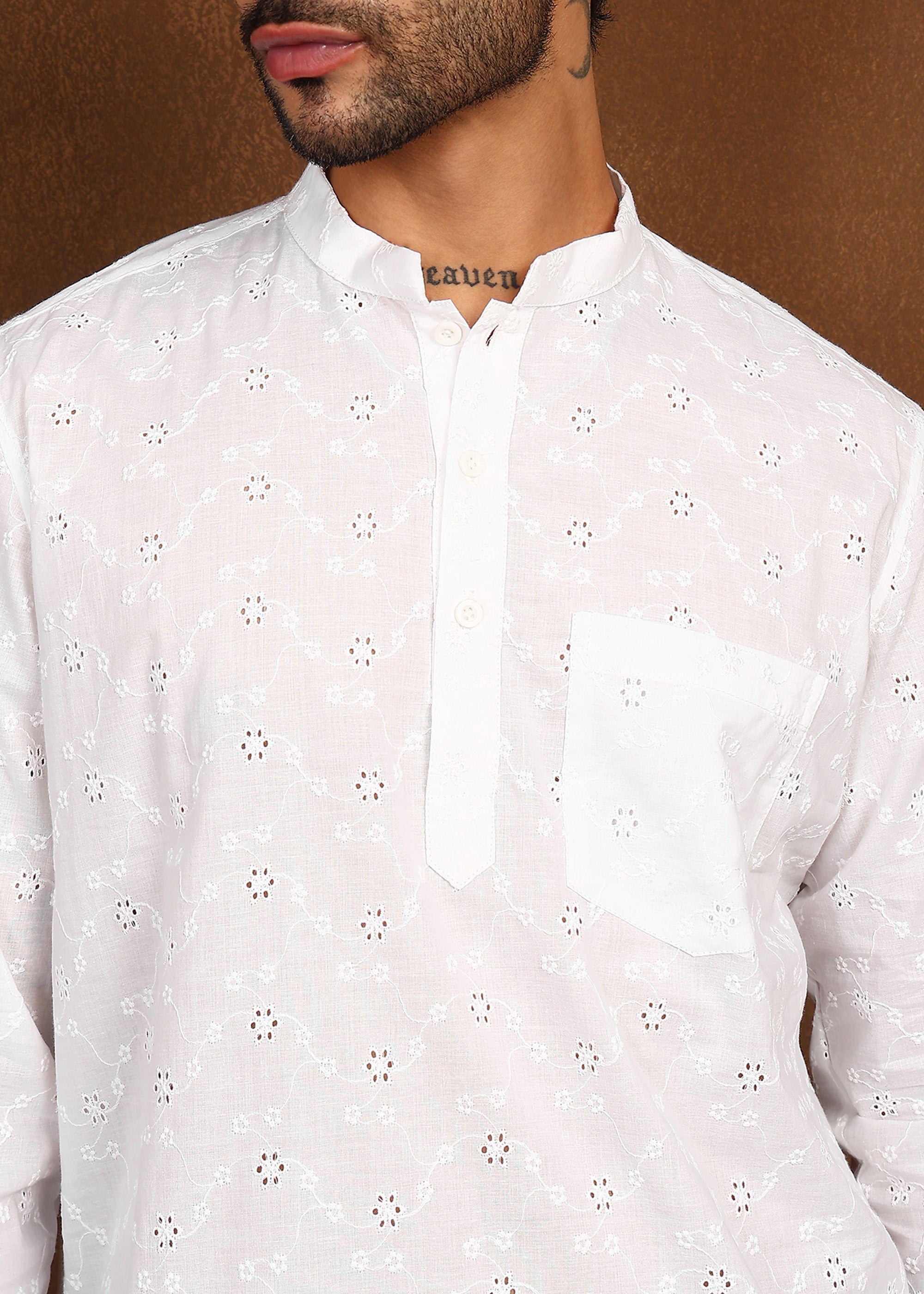 Fabmade Whisper Weave Linen Short Kurta | Grocsy