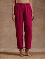 trueBrowns Pink Modal Satin Relax Co-ord Set | Grocsy