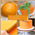Confect Citrus Orange Fondant | Edible Sugarpaste | Grocsy