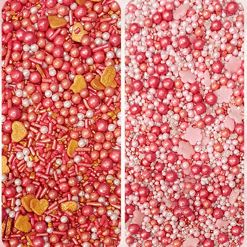Confect Valentine Sprinkles | 13 Edible Decoration for Baking & Dessert | Grocsy
