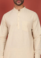 Fabmade Ivory Ease Short Kurta Co-Ord Set | Grocsy