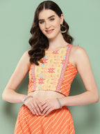 Ahalyaa Geometric Printed Ethnic Co-Ords | Grocsy