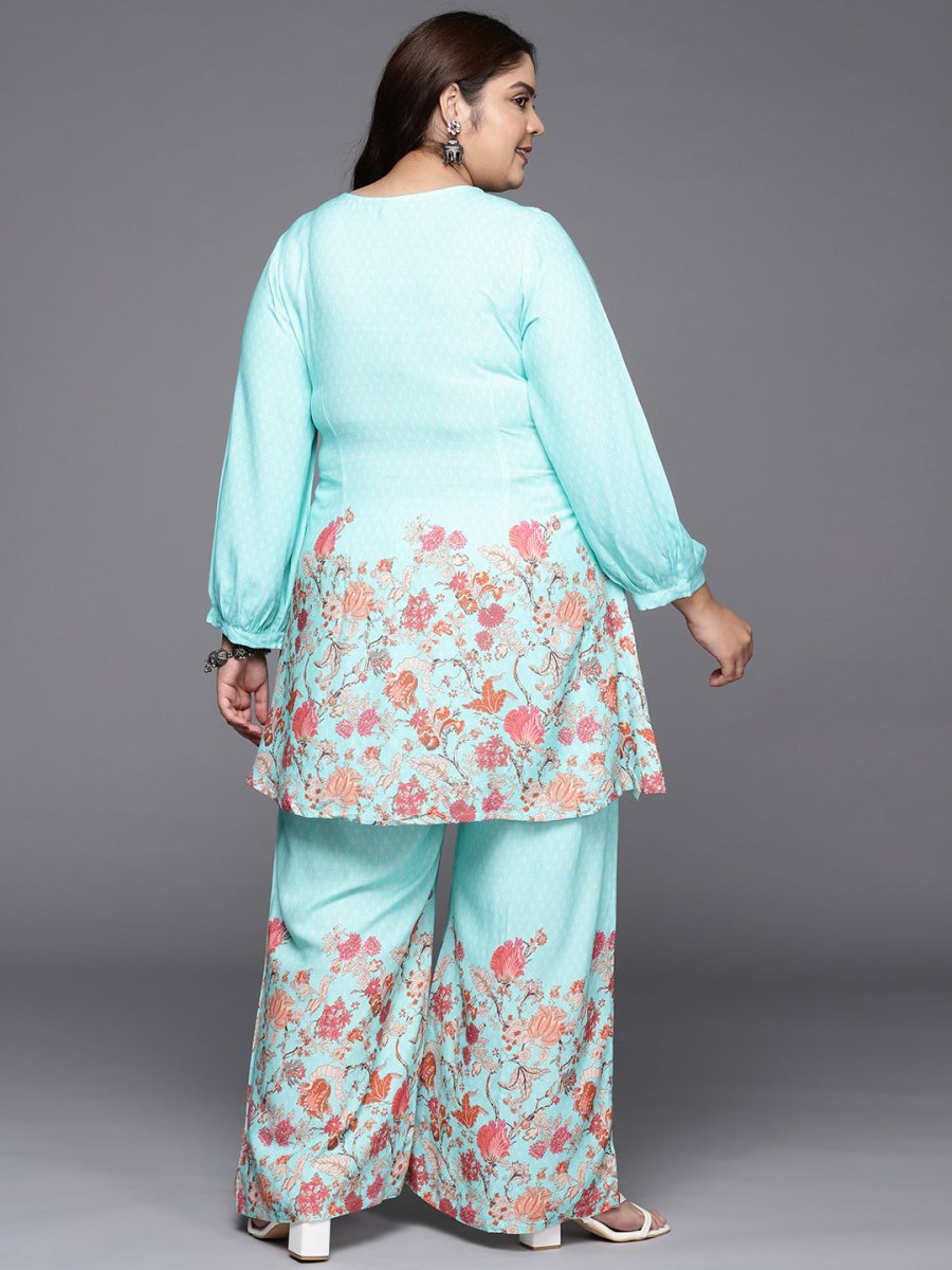 Ahalyaa Women Plus Size Tunic with Palazzos | Grocsy
