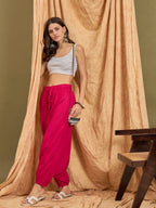 InWeave Fuchsia Solid Harem Pant | Grocsy