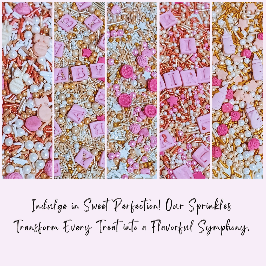Confect Girls Baby Shower Sprinkles | Edible Sprinkles | Grocsy