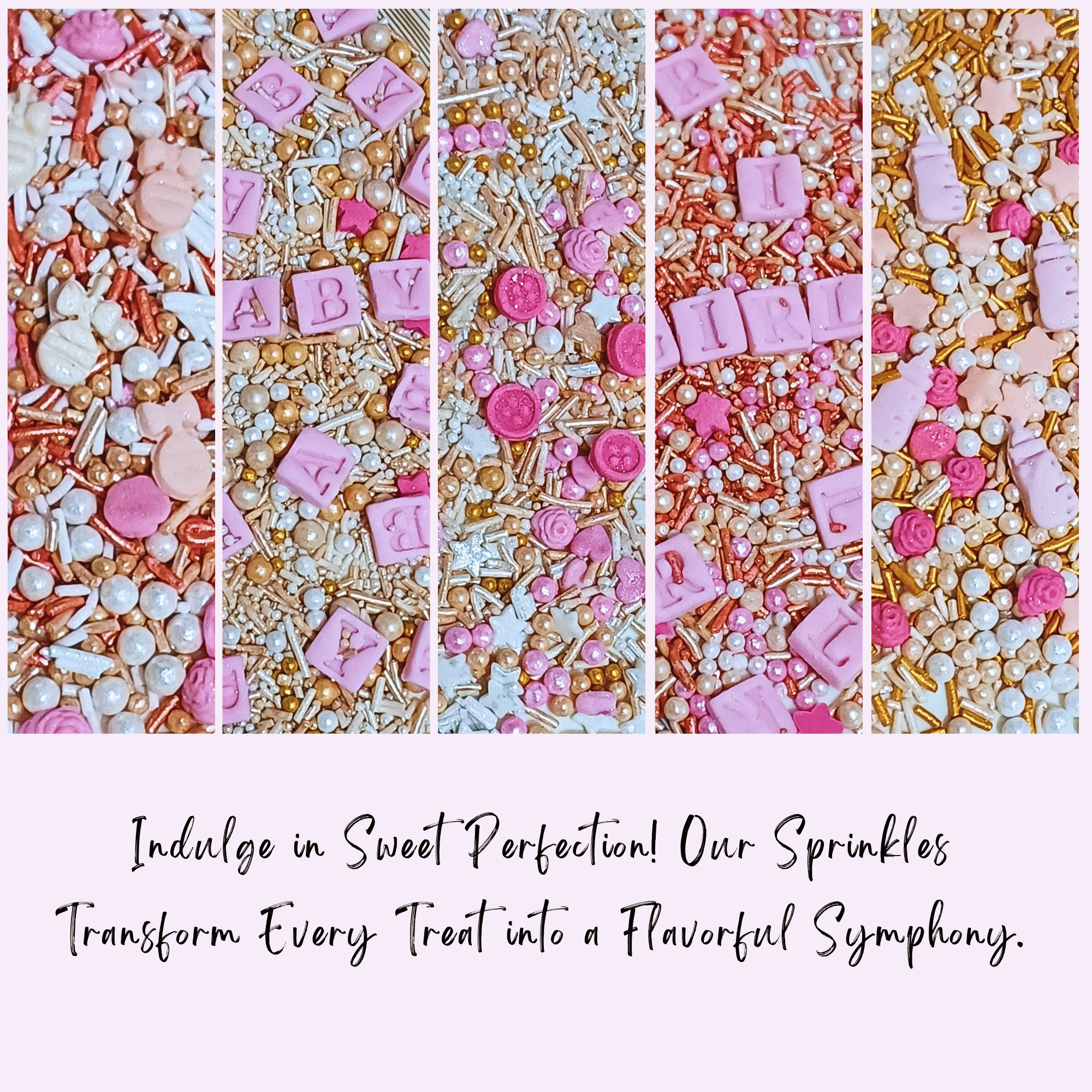 Confect Girls Baby Shower Sprinkles | Edible Sprinkles | Grocsy