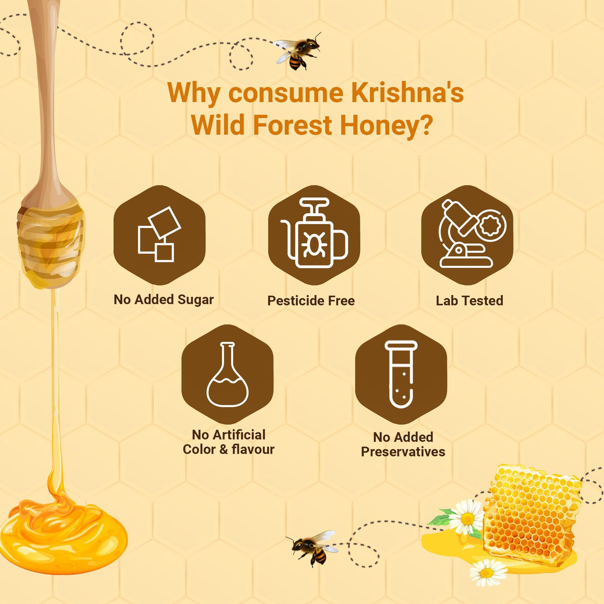 Krishna'S Herbal & Ayurveda Pure Wild Forest Honey | Grocsy