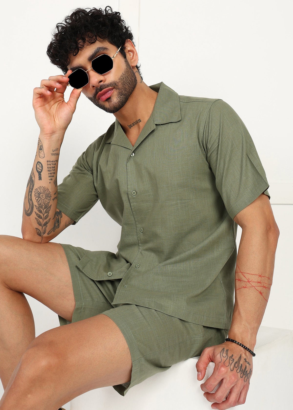 Fabmade Grove Ease Linen Co-Ord Set | Grocsy