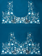 House of Panchhi Teal Net Sequins, Mirror And Thread Embroidery Lehenga Choli & Dupatta | Grocsy