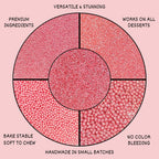 Confect Sprinkles for Cakes & Cupcakes Decoration | USP-27(Valentine Pink) | Grocsy