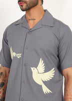 Fabmade Slate Dove Linen Co-Ord Set | Grocsy