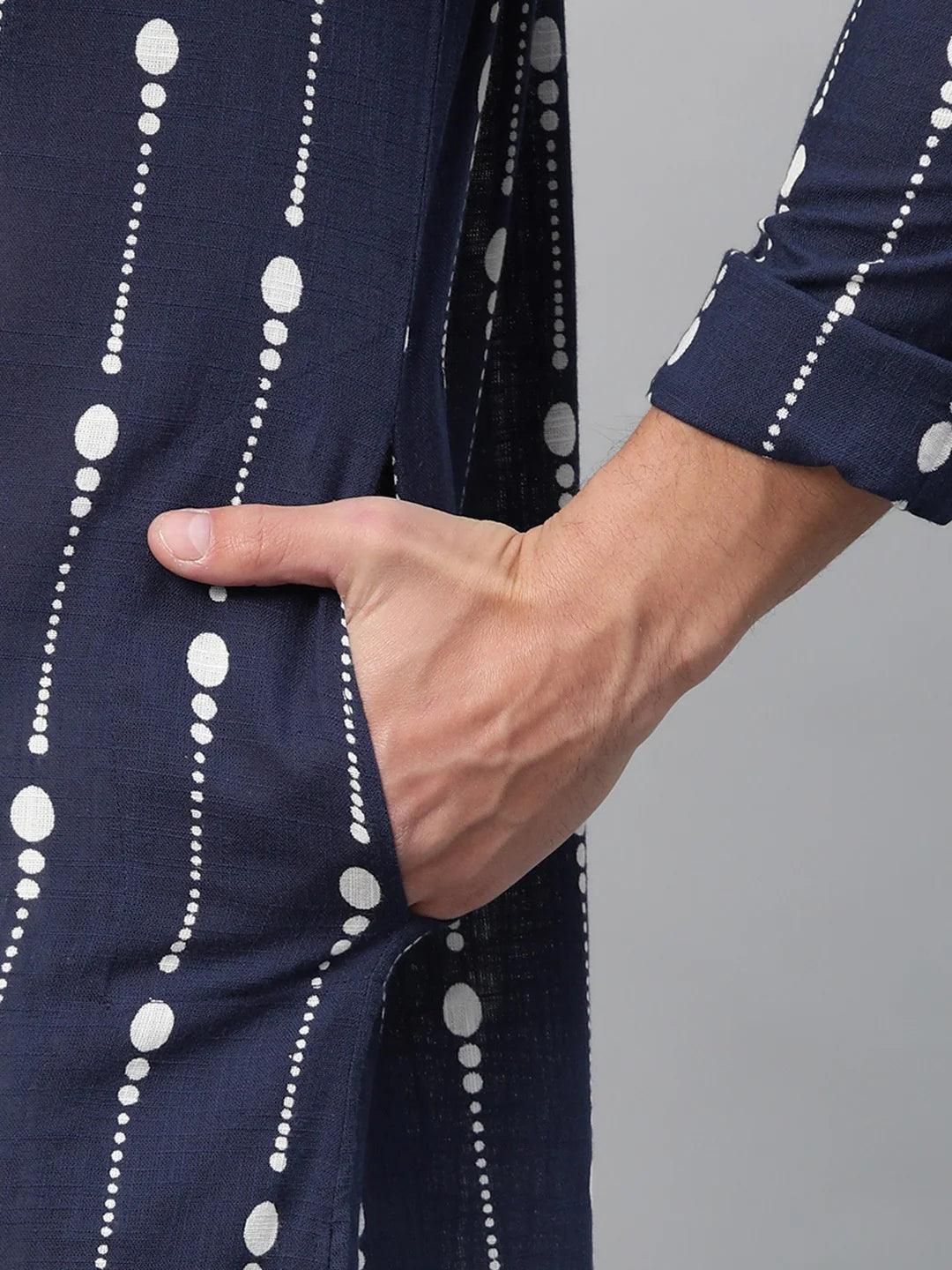 Fabmade Men Printed Straight Kurta With Pyjama | Grocsy