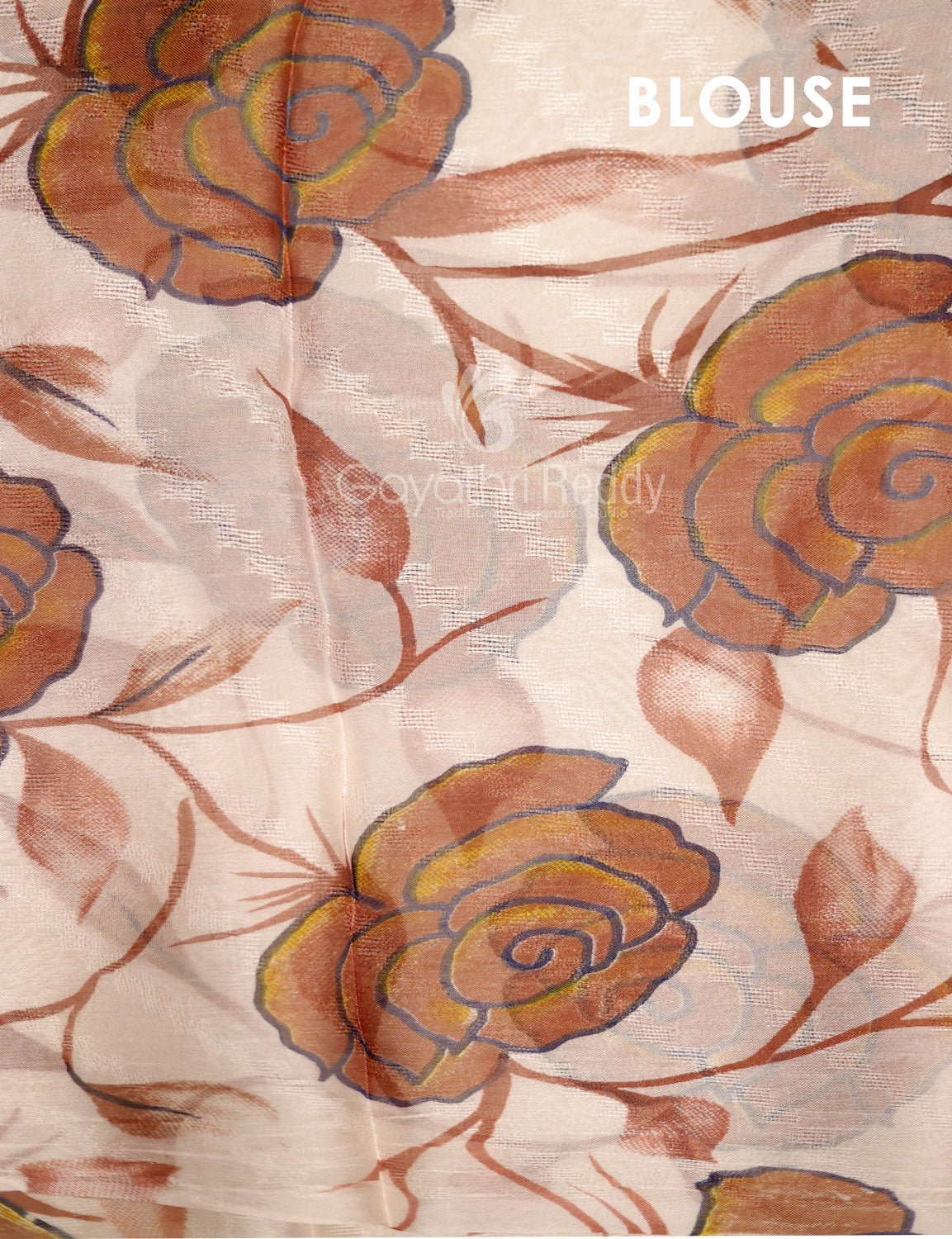 Brown With Off White Colour Leheriya Georgette Saree By Gayathri Reddy Designer Studio | Grocsy