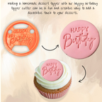 Confect Toppers Cutters | Congratulations Topper Cutter | Fondant Cutter | (Happy Birthday 02) | Grocsy