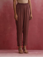 trueBrowns Brown Modal High low Kurta Set | Grocsy