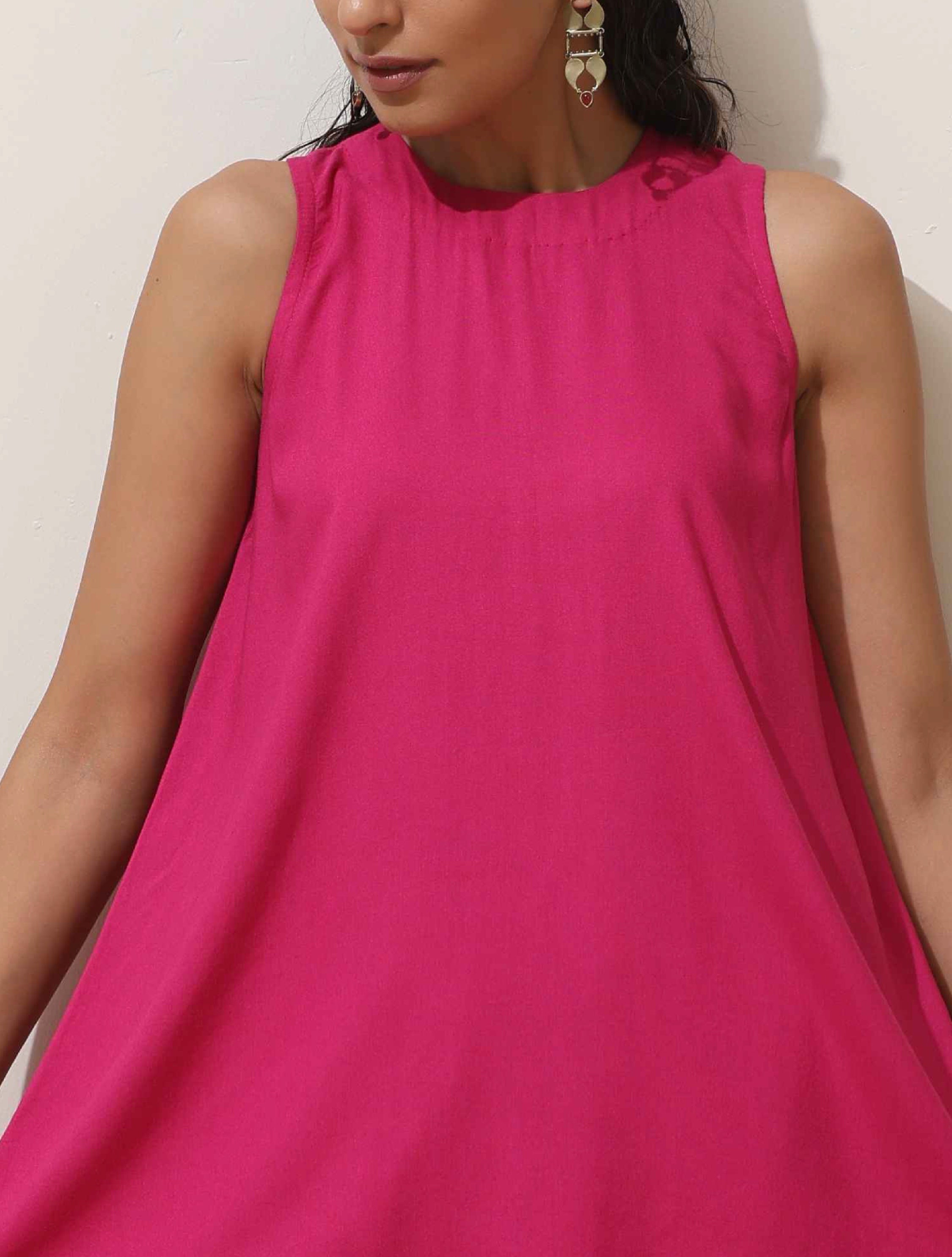 trueBrowns Pink Viscose Co-ord Set | Grocsy