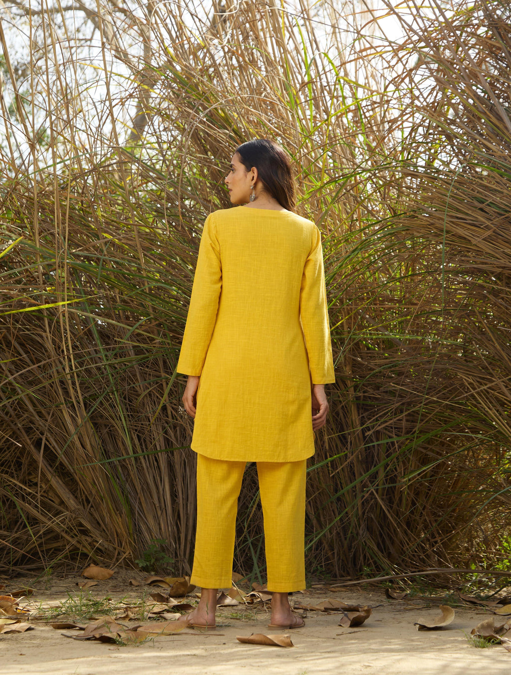 trueBrowns Mustard Cotton Co-ord Set | Grocsy