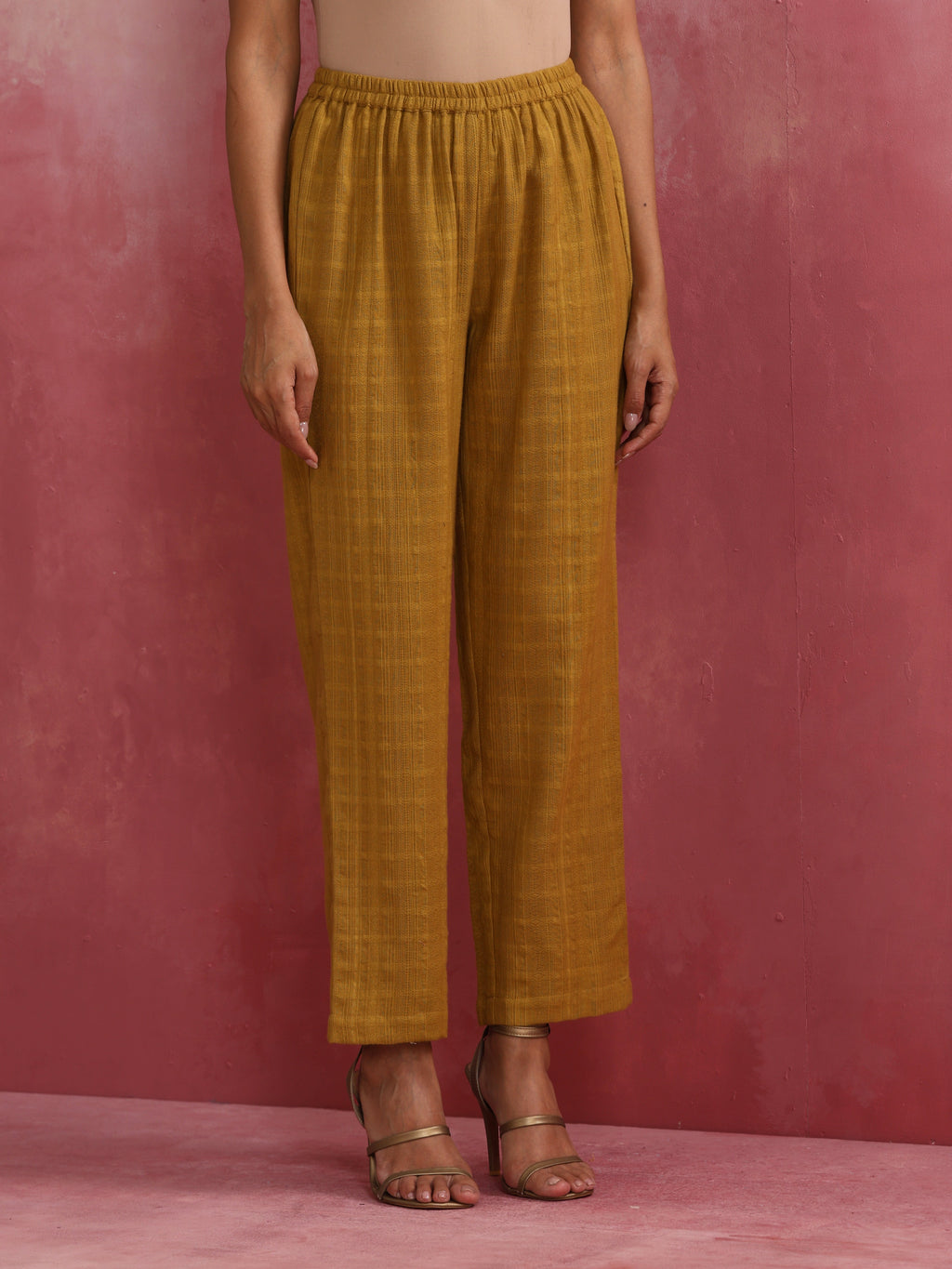 trueBrowns Mustard Cotton Dobby Co-ord set | Grocsy