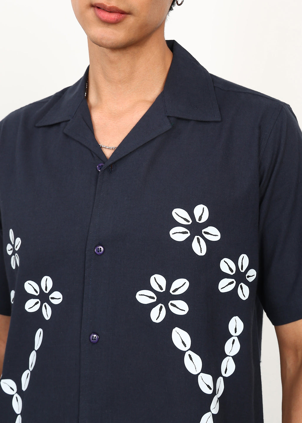 Fabmade Midnight Bloom Linen Shirt | Grocsy