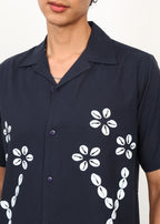 Fabmade Midnight Bloom Linen Shirt | Grocsy
