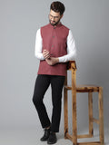 Even Apparels Men's Brown Pure Wool Nehru Jacket | Grocsy