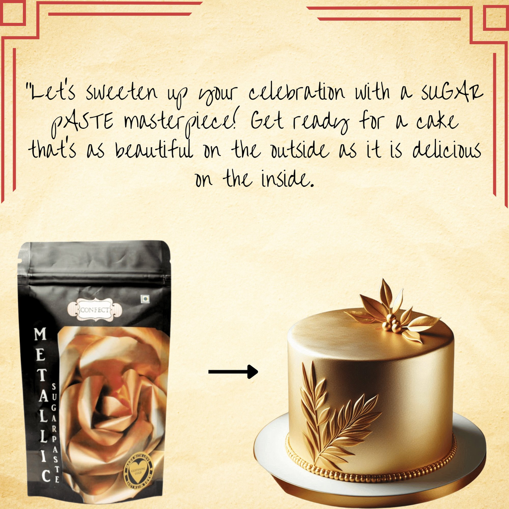 Confect Glistening Gold | Edible Sugar Paste | Grocsy
