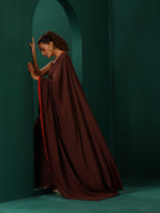 trueBrowns Cola Muslin Silk Ready to Wear Saree | Grocsy
