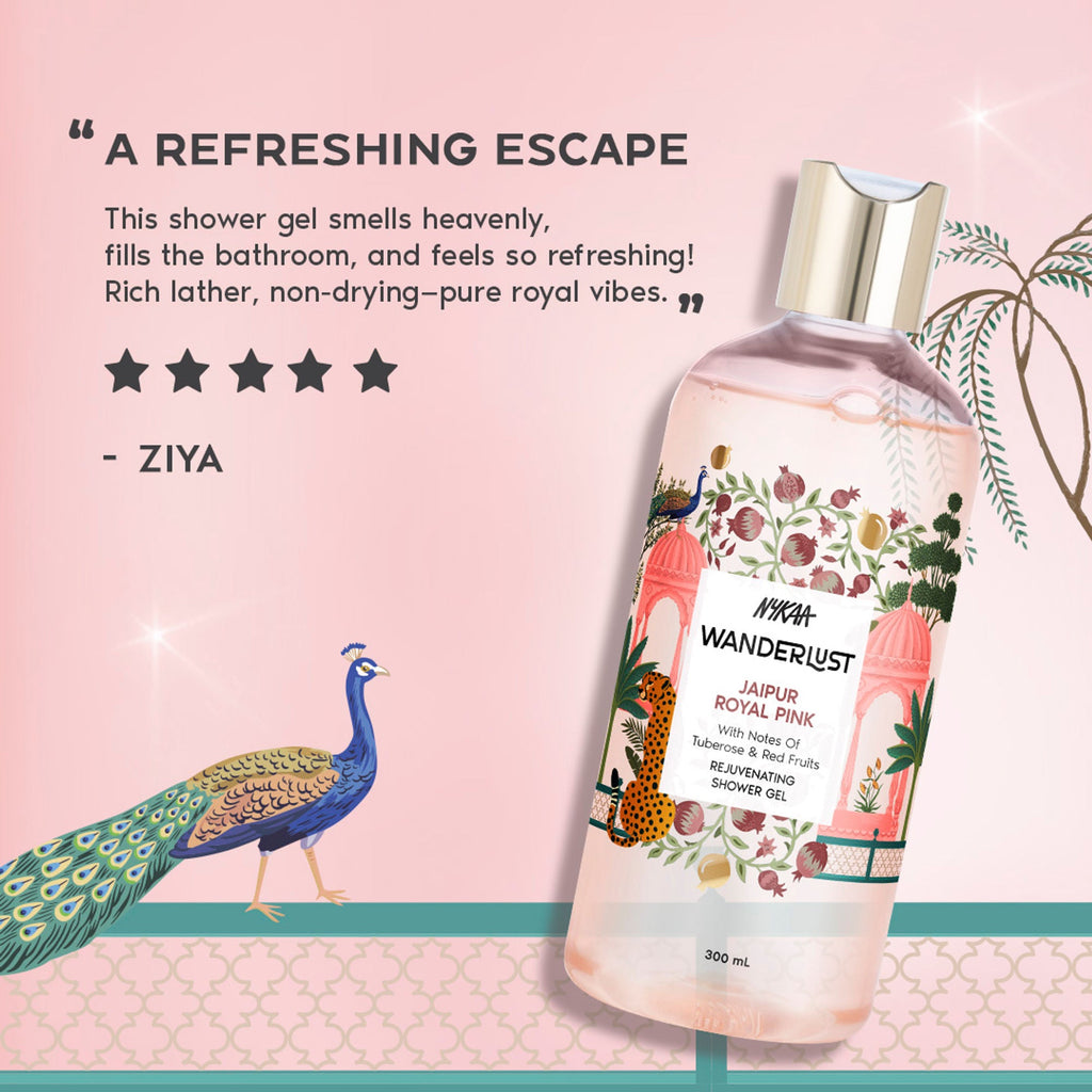 Wanderlust Shower Gels - Jaipur Royal Pink | Grocsy