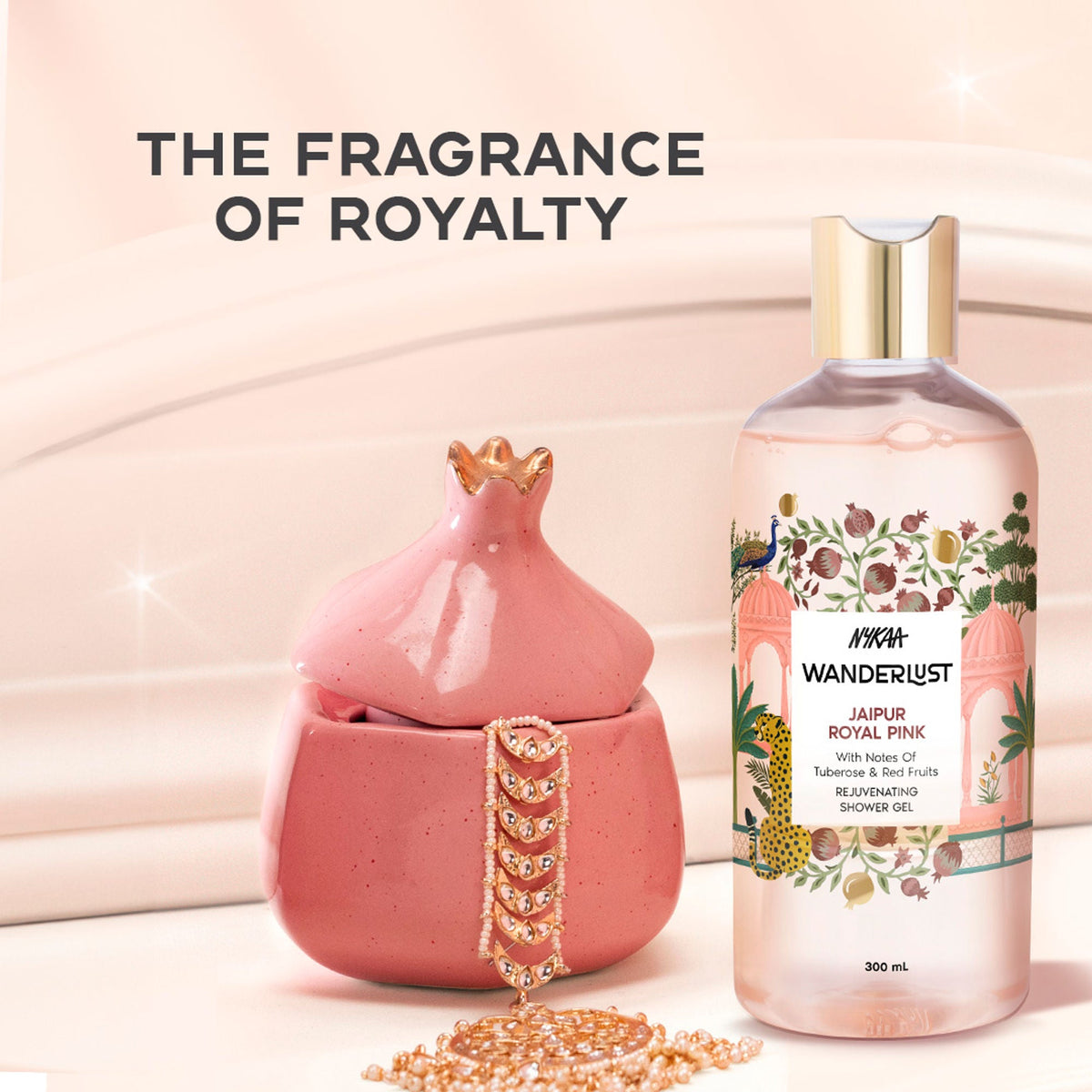 Wanderlust Shower Gels - Jaipur Royal Pink | Grocsy