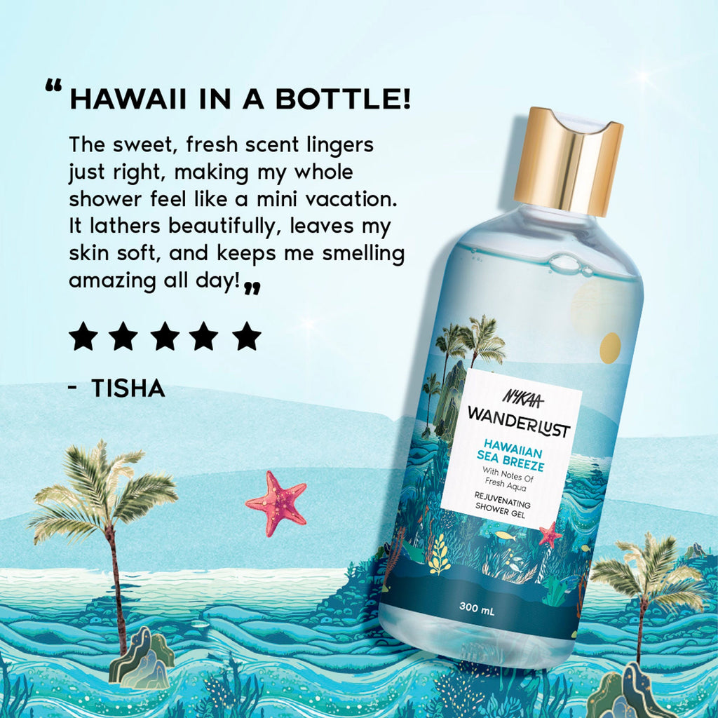 Wanderlust Shower Gels - Hawaiian Sea Breeze | Grocsy