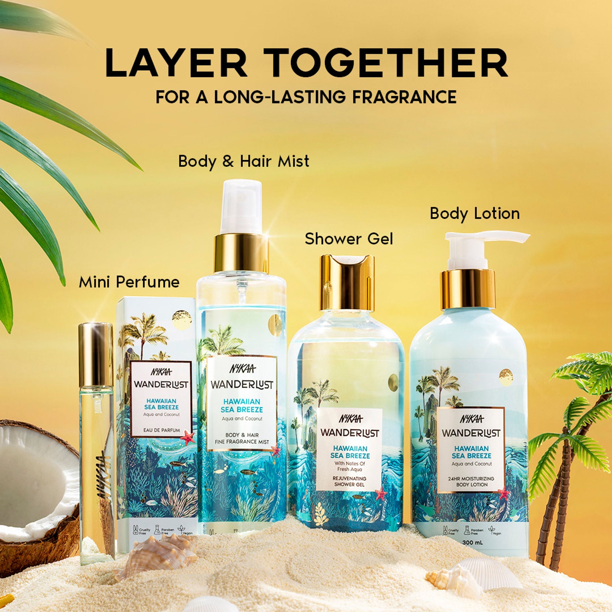Wanderlust Shower Gels - Hawaiian Sea Breeze | Grocsy