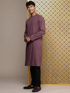 House of Pataudi Woven Design Straight Jashn Kurta | Grocsy