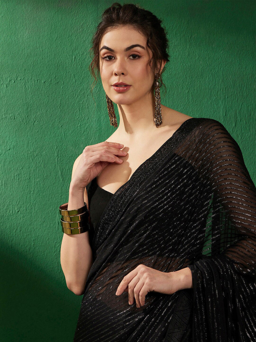 Sangria Embellished Party Wear Saree | Grocsy