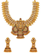 Aadita Gold-Toned Stone-Studded Temple Jewelry Set | Grocsy