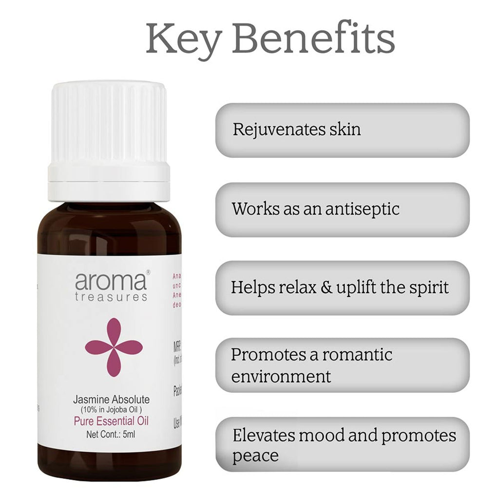 Aroma Treasures Jasmine Absolute Pure Essential Oil | Grocsy