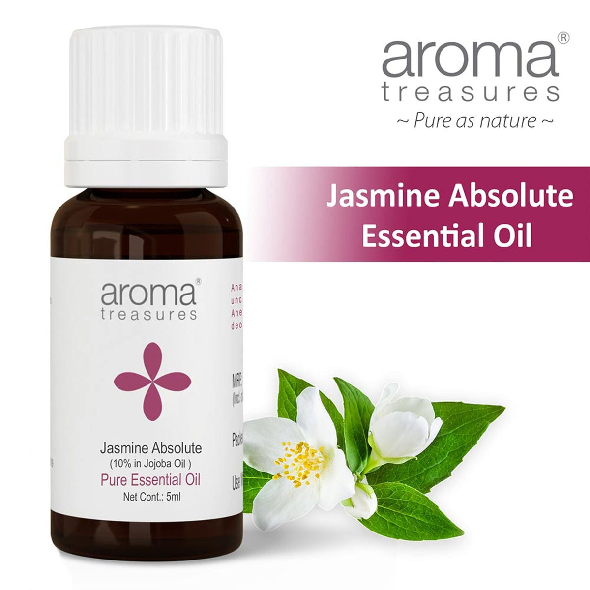 Aroma Treasures Jasmine Absolute Pure Essential Oil | Grocsy