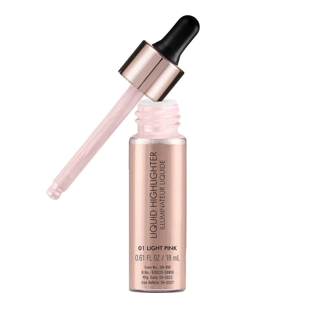 Swiss Beauty Drop and Glow Liquid Highlighter , Shimmer Shine , Dewy Finish - 01 Light Pink | Grocsy