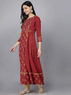 HERE&NOW Women Ethnic Motifs Printed Anarkali Kurta | Grocsy