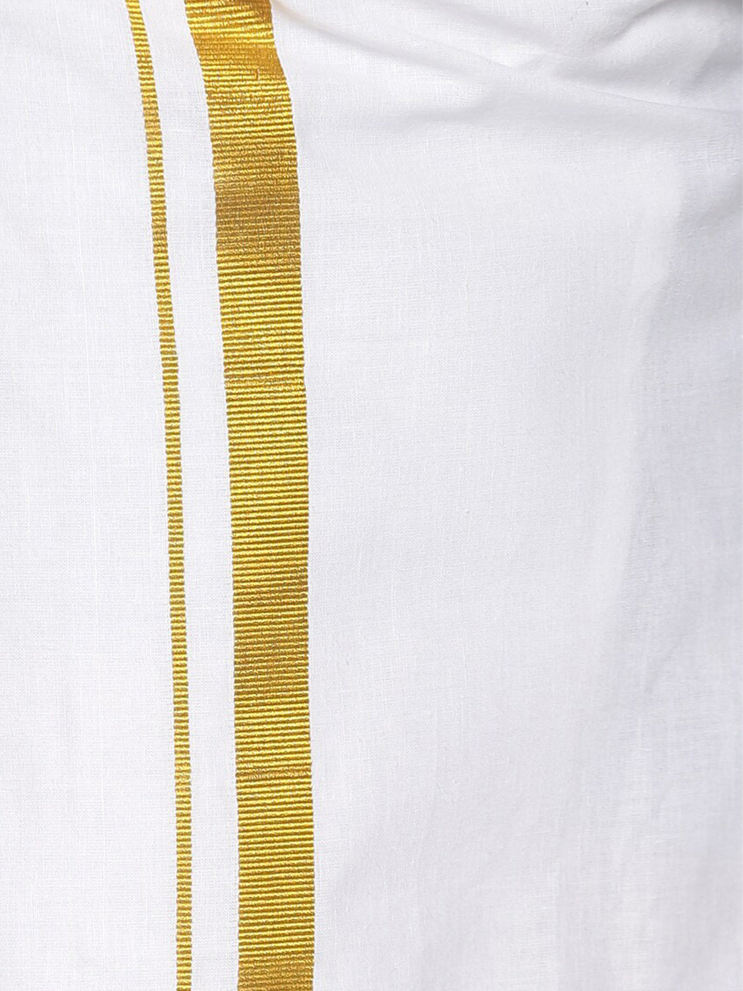 Sethukrishna Boys White & Gold-Toned Shirt with Dhoti | Grocsy