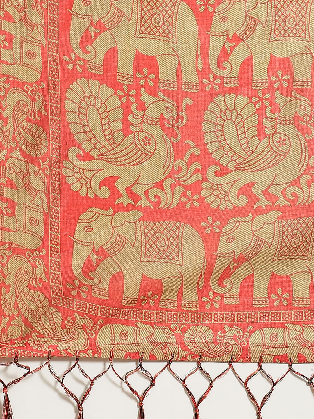 Saree Mall Black & Beige Art Silk Printed Bhagalpuri Saree | Grocsy