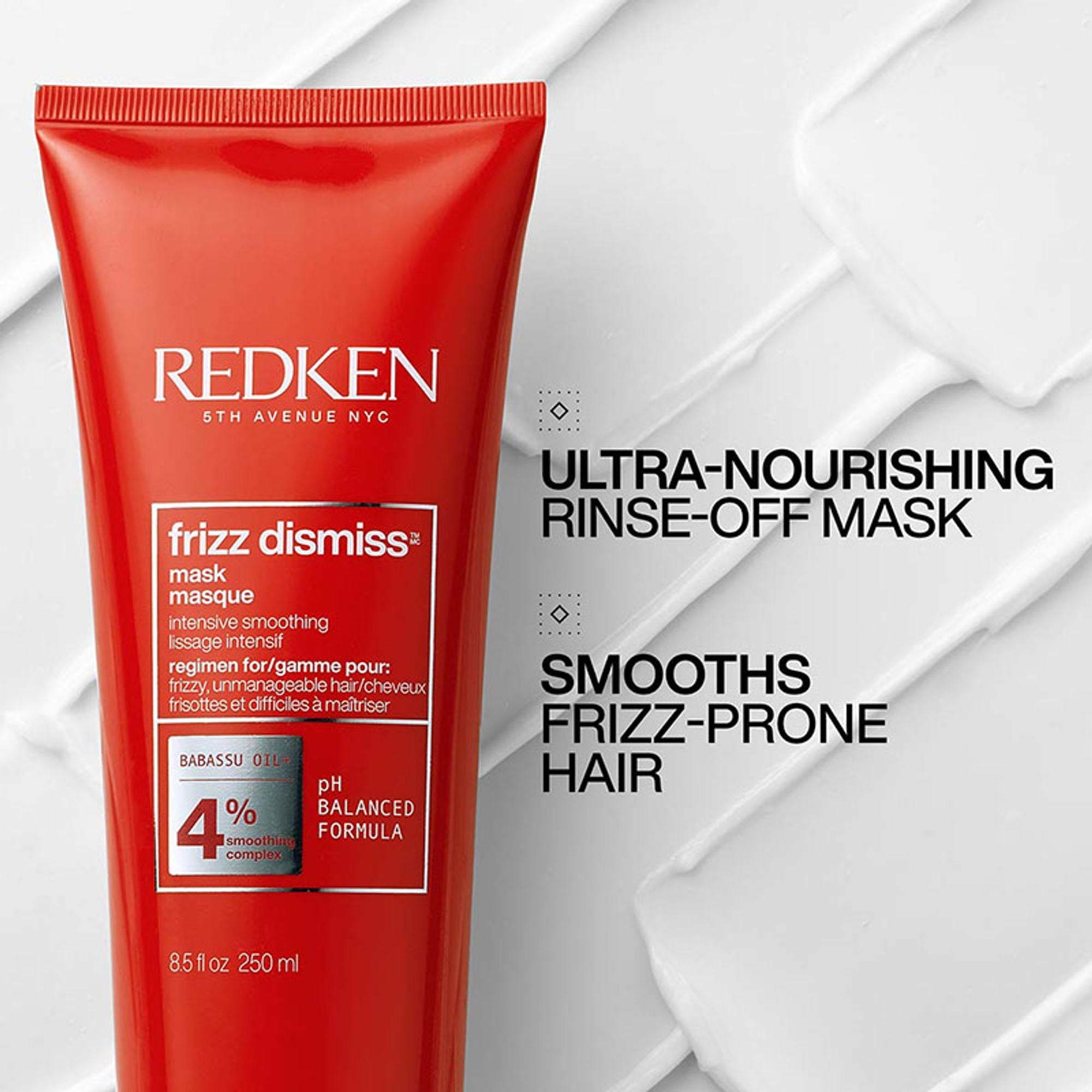 Redken Frizz Dismiss Mask With Smoothening Complex For Dry & Dull Hair - Anti Frizz | Grocsy