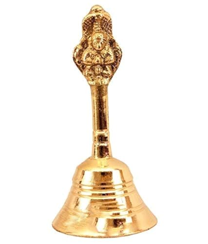Uapan Brass Pooja Bell,Nagpari, Gold | Grocsy